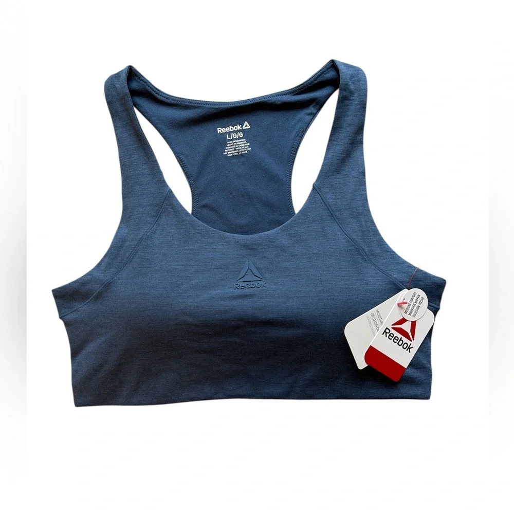 Reebok Women's Navy Sports Bra - Picture 2 of 6